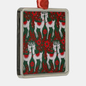 Reindeer Silbernes Ornament (Rechts)