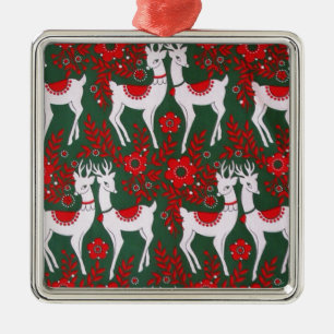 Reindeer Silbernes Ornament