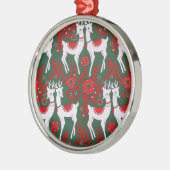 Reindeer Silbernes Ornament (Links)