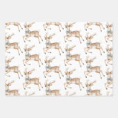 Reindeer Silver Snowflakes Christmas Trees Geschenkpapier Set (Vorderseite 2)