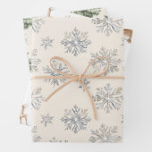 Reindeer Silver Snowflakes Christmas Trees Geschenkpapier Set (Beispiel)