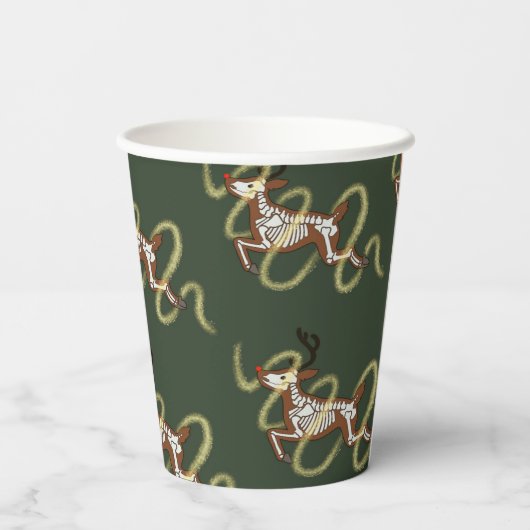 Reindeer Skeleton Pappbecher (Rückseite)