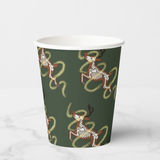 Reindeer Skeleton Pappbecher (Vorderseite)