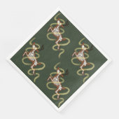 Reindeer Skeleton Serviette (Ecke)