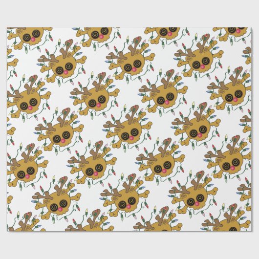 Reindeer Skull Geschenkpapier (Flach)
