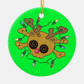 Reindeer Skull Keramik Ornament (Vorne)