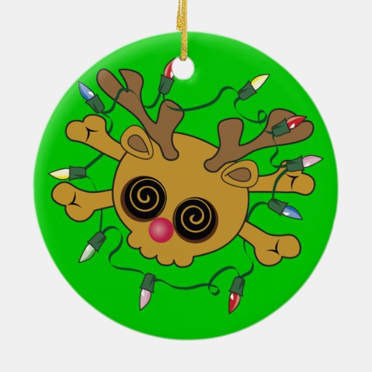 Reindeer Skull Keramikornament (Hinten)