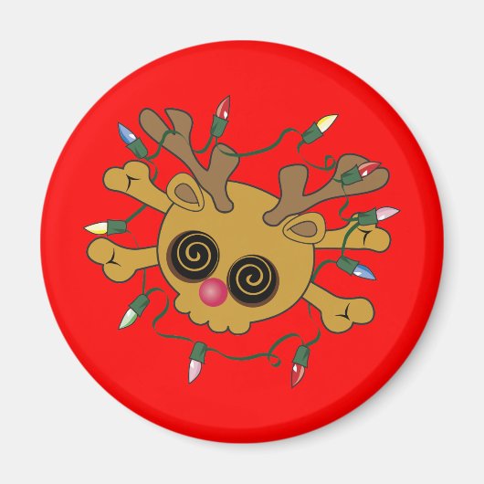 Reindeer Skull Magnet (Vorne)