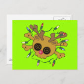 Reindeer Skull Postkarte (Vorne/Hinten)