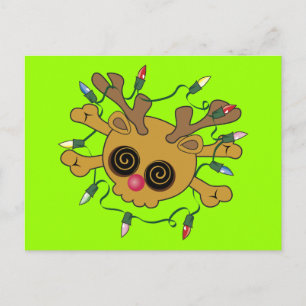 Reindeer Skull Postkarte