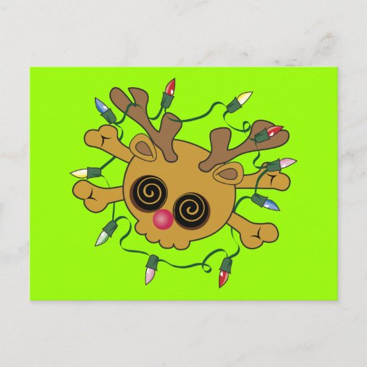 Reindeer Skull Postkarte (Vorderseite)