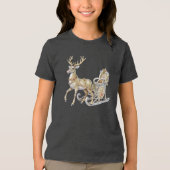 Reindeer Sleigh Boys T - Shirt (Vorderseite)