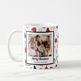 Reindeer Sleigh Christmas Pine Trees Kaffeetasse