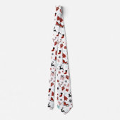 Reindeer Sleigh Christmas Pine Trees Krawatte (Rückseite)