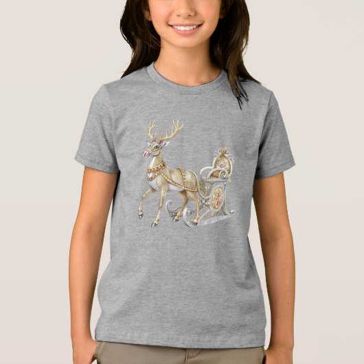 Reindeer Sleigh Holiday T - Shirt (Vorderseite)