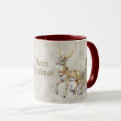 Reindeer Sleigh Holiday Tasse (VorderseiteRechts)