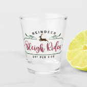 Reindeer Sleigh Rides Schnapsglas (Vorderseite)