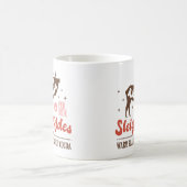 Reindeer Sleigh Rides Vintage Weihnachten Kaffeetasse (Mittel)