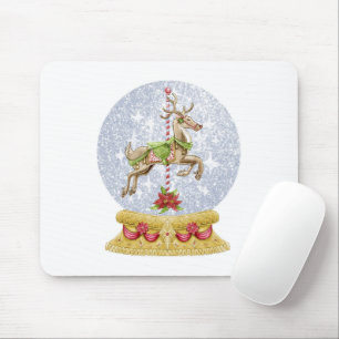 Reindeer Snow Globe Mousepad