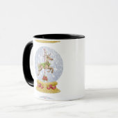 Reindeer Snow Globe Tasse (Vorderseite Links)