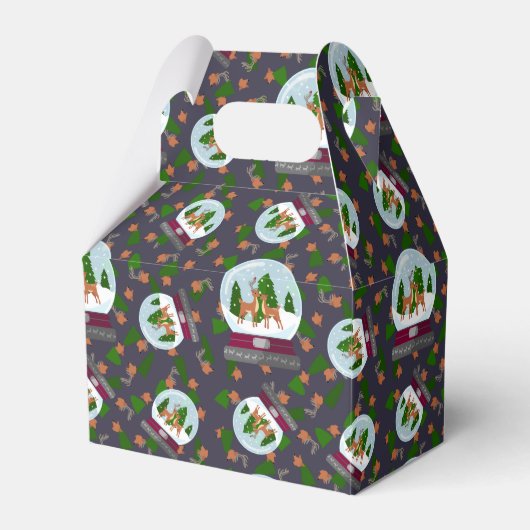 Reindeer Snow Globes Geschenkschachtel (Vorderseite)