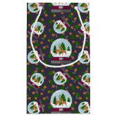 Reindeer Snow Globes Kleine Geschenktüte (Rückseite)