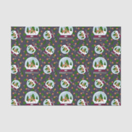 Reindeer Snow Globes Seidenpapier