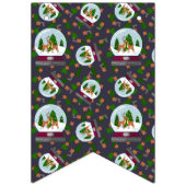 Reindeer Snow Globes Wimpelkette (Zweite Fahne)