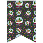 Reindeer Snow Globes Wimpelkette (Erste Fahne)