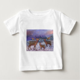 Reindeer Snowfall Kleinkind Hoodie Baby T-shirt
