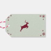 Reindeer snowflake Christmas Holiday Tag Geschenkanhänger (Rückseite Horizontal)