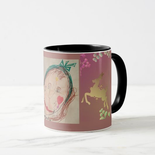 Reindeer Snowflake Purple Tasse (VorderseiteRechts)