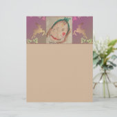 Reindeer, Snowflakes +Photo Briefbogen (Stehend Vorderseite)