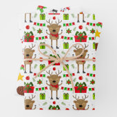 Reindeer Snowman Candy Stars Weihnachten Geschenkpapier Set (Beispiel)