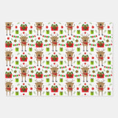 Reindeer Snowman Candy Stars Weihnachten Geschenkpapier Set (Vorderseite)