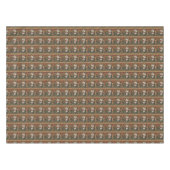 Reindeer Snowman Weihnachten präsentiert Musiknote Tischdecke (Vorderseite (Horizontal))