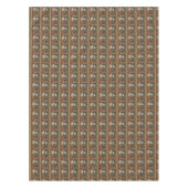 Reindeer Snowman Weihnachten präsentiert Musiknote Tischdecke (Vorderseite)