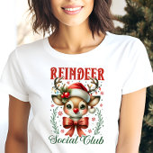 Reindeer Social Club Coquette Weihnachten Tri-Blend Shirt