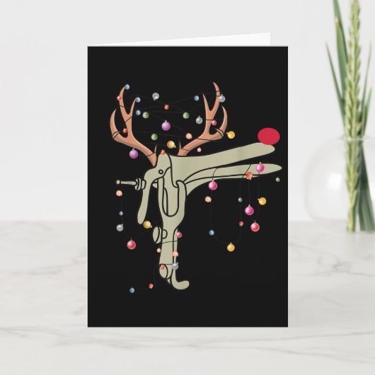 Reindeer Speculum Nurse Funny Christmas Obgyn Nurs Karte (Vorderseite)