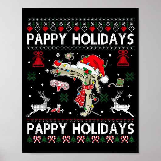 Reindeer Speculum Obgyn Nurse Ugly Christmas Obste Poster (Vorne)
