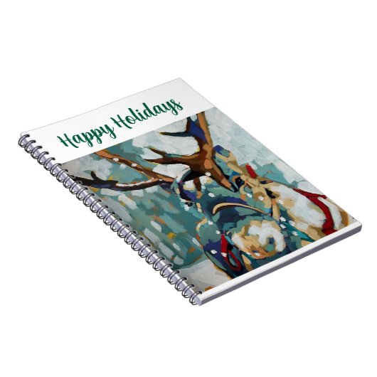 Reindeer Spiral Notebook Notizblock (Rechte Seite)