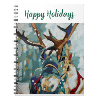 Reindeer Spiral Notebook Notizblock