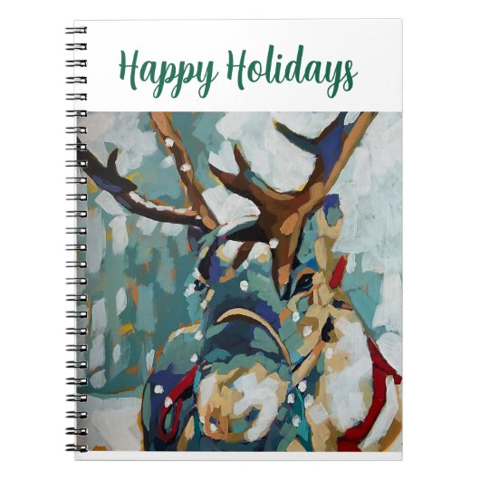 Reindeer Spiral Notebook Notizblock (Vorderseite)