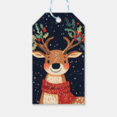 Reindeer Starry Christmas Twinkle Night Geschenkanhänger (Vorderseite)