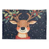 Reindeer Starry Christmas Twinkle Night Kissenbezug (Rückseite)