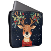 Reindeer Starry Christmas Twinkle Night Laptopschutzhülle (Vorne Rechts)