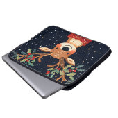 Reindeer Starry Christmas Twinkle Night Laptopschutzhülle (Vorne Knopf)