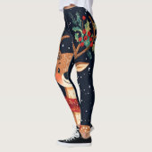 Reindeer Starry Christmas Twinkle Night Leggings (Links)