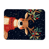 Reindeer Starry Christmas Twinkle Night Magnet (Horizontal)