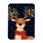 Reindeer Starry Christmas Twinkle Night Magnet (Vertikal)